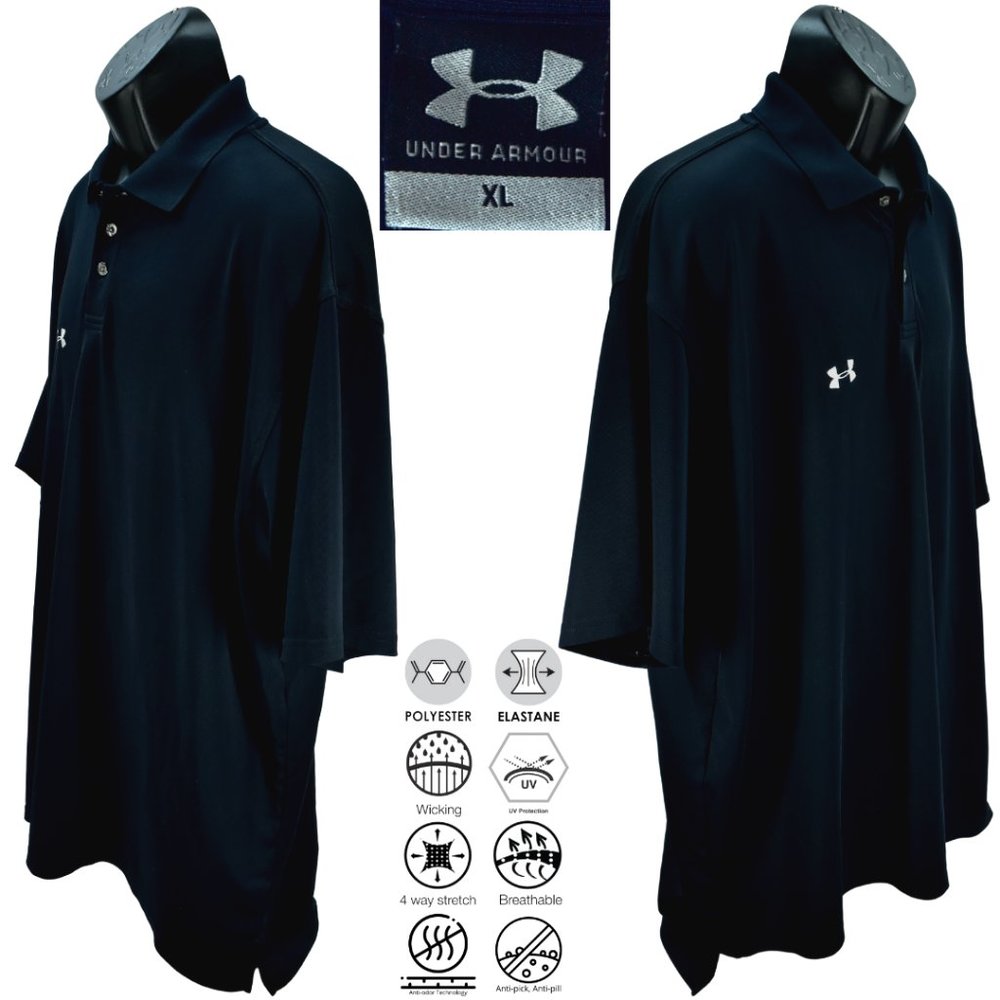 Under Armour L Solid Black Classic Performance Po… - image 3